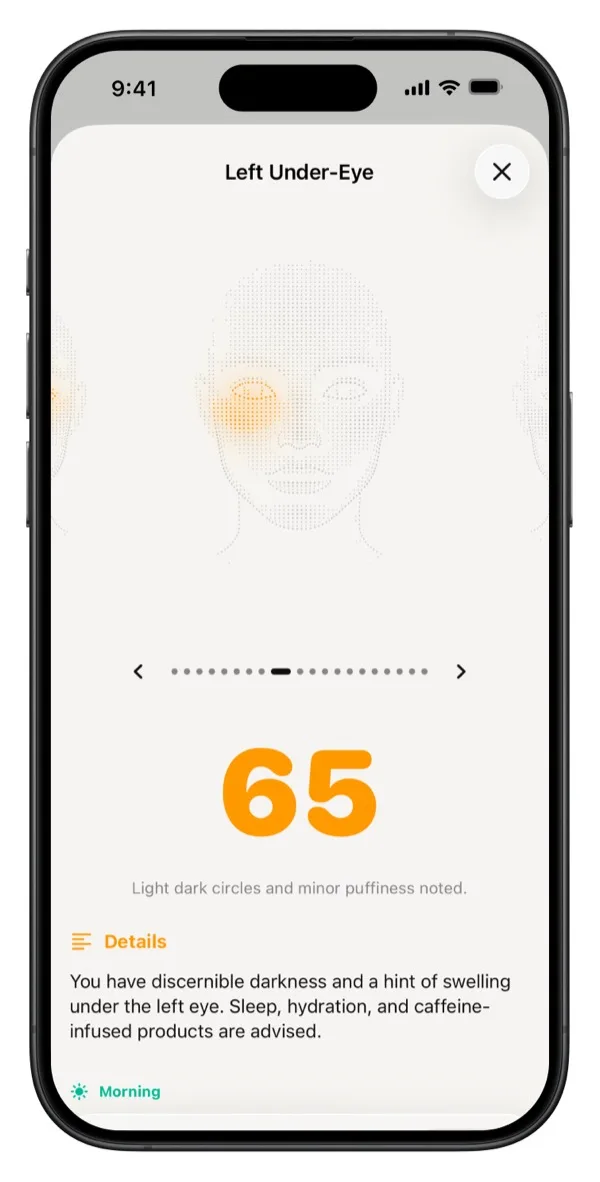 PepAI face analysis screen